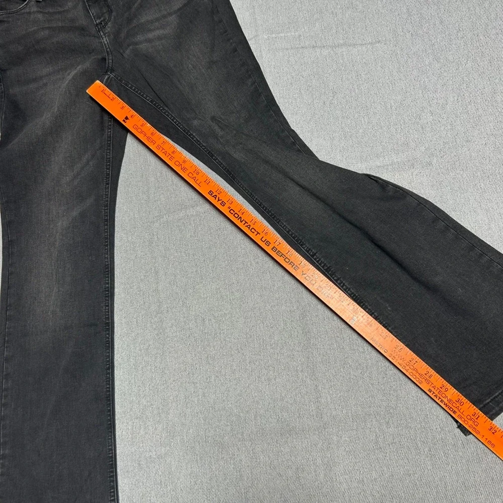 Simply Vera Vera Wang Womens Mid‎ Rise Bootcut Jeans 12 Black Distressed Stretch